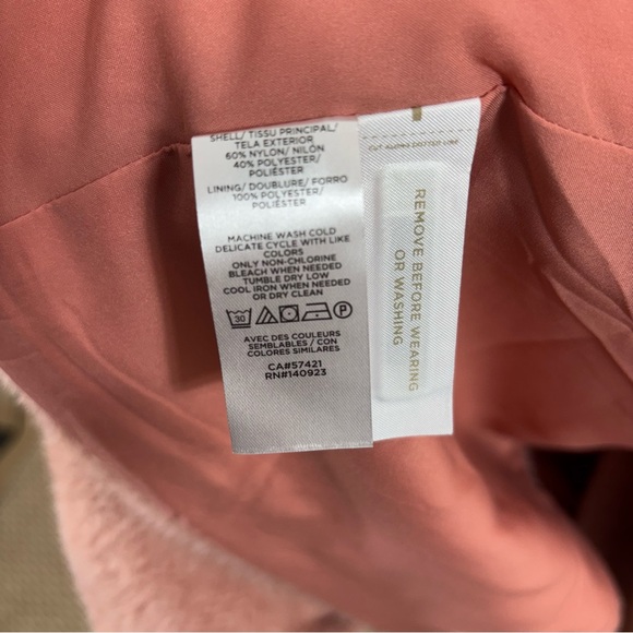 Loft Cozy Herringbone Coat Pink Coral Melange XL NWT - Picture 4 of 4